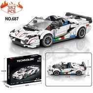 Compatible with LEGO Công nghệ RS6 Avant R8 GT3 RS7 Speed Roadster Khối xây dựng Champion City Racin