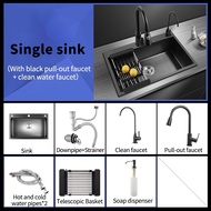 Sinki dapur/SUS304 sink With three holes complete set with faucet bowl Sinki /Sink/Sinki bilik air