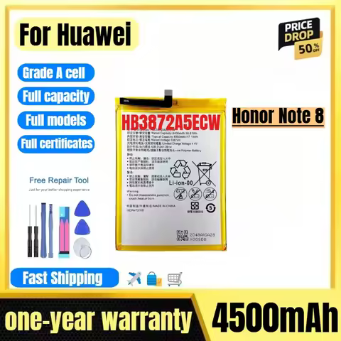 HB3872A5ECW for Huawei Honor Note 8 Phone Battery 0 Cycle High Quality High Capacity Replacement Bat