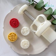 Blala Plastic Mooncake Stamp Chinese Words Shape Mooncake Mold Festival DIY Hand Press Mooncake Moulds Pastry Decorating