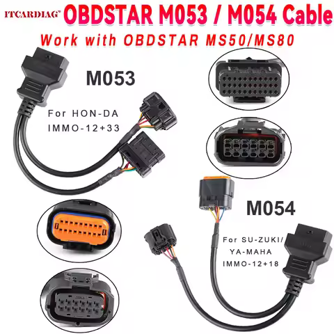 OBDSTAR M053 M054 Cable work with OBDSTAR MS50/MS80 Device M054 for SUZUKI/YAMAHA-12+18 M053 for HON