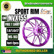 NEW FREE T.SHIRT💯 ORIGINAL MAGIC BOY SPORT RIM CNC MS-103 NVX155 V1/V2 1.6/1.6*17