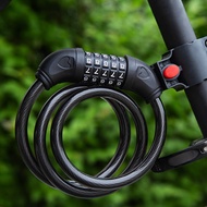 Bike Lock 1.25 Meters 5 Digit Combination Weatherproof Heavy Duty Bicycle Cable Number Lock