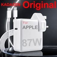 87W USB C Fast Charging Laptop Charger AC Adapter For 13 14 15-inch Mac Book Pro A1990 A1707 A2338 A