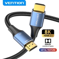 Vention HDMI Cable 2.1 8K/60Hz 4K/120Hz High Speed 48Gbps HDMI Dolby Vision Video Cable for Xiaomi Mi Box PS5 TV Switch