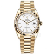 Automatic Machinery Classic White Dial, ROLEX Day-Date All-Match Simple High-End Luxury Men's Watch 