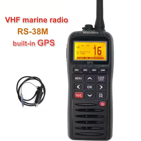 Recent RS-38M With GPS VHF Marine Radio IP67 Waterproof Float Walkie Talkie Tri-watch 156.025-157.42