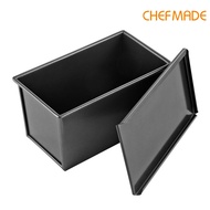 CHEFMADE Loaf Pan Slide Toast Box Black Non-stick Lid On Toast Box Bread Tin Rectangle Non-stick Mould Toast Loaf Bread Baking Pan Bakeware WK9072