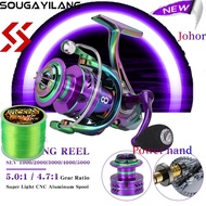 Sougayilang Power Handle Reel Full Metal 1000-5000 5.0:1/4.7:1 Aluminium Reel Spinning (Max 10kg)