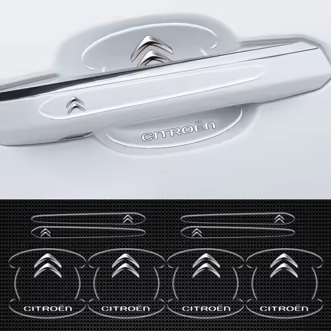 8pcs Transparent Car Door Handle Protector Film Anti Scratch Sticker For Citroen C5X C6 DS C3-XR C4L