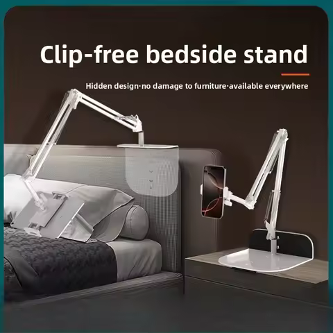 Foldable Bed Headrest Support for iPad Tablet & Smartphone with Hidden Gap Design for Lying in Bed U