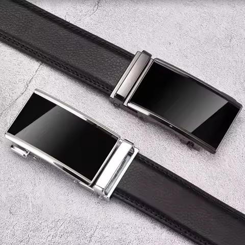 Belt 170cm-200cm Men's Black Belt, Fashion Casual Belts, Metal Buckle Cinturon Waistband 100cm 110cm