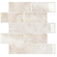 danglan-10Sheets Vintage Subway Tile Peel and Stick Backsplash for Kitchen Beige Stone Backsplash Ti