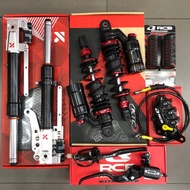 Paketan Master rem RCB E3 14mm Set kanan kiri + Kaliper S 2 piston + Selang rem tdr carbon + handgri
