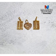 1.38GM-916 ABACUS PENDANT-916 PENDANT-916 ABACUS PENDANT-916 GOLD ABACUS PENDANT LOKET-916 EMAS-916 