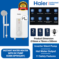 Haier DC Inverter Silent Pump Water Heater 3800W with Rain Shower / EI38M-FP1S / EI38E-FP3B / EI38M-