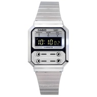 Casio Vintage Digital Stainless Steel Quartz A100WE-7B A100WE-7B Unisex Watch