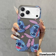 Dizai Leather Grain Hand-Painted Simple iphone17 Plain Phone Case Apple 16 15 14 13 Shock-Resistant