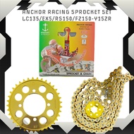 ANCHOR RACING SPROCKET SET 420 LC135 EX5 RS150 FZ150 Y15ZR 36T 37T 38T 39T 110L 120L 122L 132L