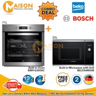 [Sales] [Combo] Beko Built-in Oven 71Litres BIM16300XC + Bosch Series 6 Built in Microwave Oven with