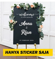Stiker Wedding Pernikahan Sticker Welcome Wedding Sign