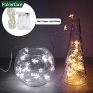 POKERFACE 1M/2M/5M Star Copper Light String Room Decoration LED Fairy Lights Christmas Xmas Decorati