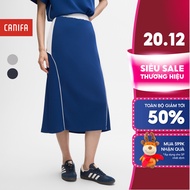 Women's long skirt with color combination CANIFA 6KS25C001