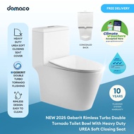 [CLIMATE VOUCHER] NEW 2025 Geberit Rimless Turbo Double Tornado Toilet Bowl With Heavy Duty UREA Sof