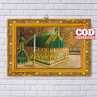 TERMURAH !!! POSTER BINGKAI MAKAM NABI MUHAMMAD / FOTO BINGKAI MAKAM NABI MUHAMMAD / POSTER ULAMA / WALL DECOR / HIASAN DINDING / MURAH