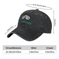 TripAdvisor Logo Adult Washed Cowboy Hat 100% Cotton Curved Brim Sun Hat Simple Casual All-Match Neu
