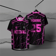 Sepenuhnya Sublimated bola jaring NFL Jersey nama adat pasukan malaysia Tshirt lelaki dan wanita Baj