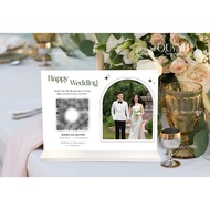 Desktop QR code scanning board - Wedding QR code scanning - fomex material QR code board 15x21cm
