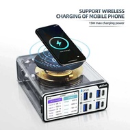 Yy ID AIXUN Dp20 200W Desop Intelligence Fast Charger 15W Wireless Charging 2.4 Inch HD Display For