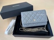 Chanel classic woc 灰色淡金扣grey gold hardware