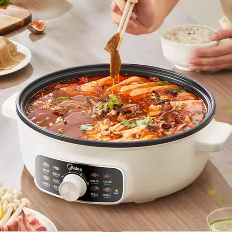 Midea's electric cake pan has been enlarged and deepened, and the multi-functional new electric fryi