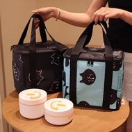 New Cartoon Cute Surprised Cat Insulated Cooler Bag Outdoor Large Capacity Picnic Bag Large Capacity