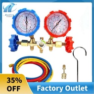 R410A 3 Way AC Diagnostic Manifold Gauge Set Replacement Parts Accessories Fit for Freon Charging Fits R-404A R-134A Refrigeration Manifold Gauge Air
