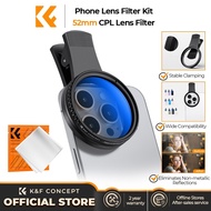 K&F Concept Universal Phone Filter Clip for iPhone +VND/CPL/Black Mist for Smartphone Photography