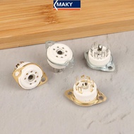 MAKY 2 PCS 7pin B7G Ceramic Vacuum Tube Soet Valve Base For 6Z4/EAA91/EC92, Etc. Vintage Audio Ampli