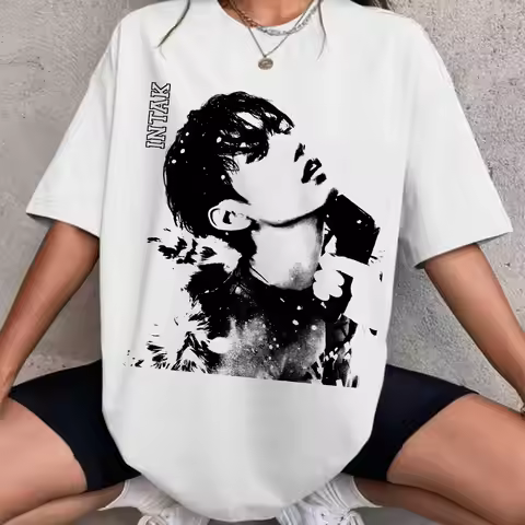 Summer Y2k P1Harmony 2025 DUH Same T-shirt Kpop Print Summer Short Sleeve Tee for Fans Women Clothin