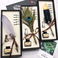 Ellie Creative Dipping Pen Fairy Goose Feather Pen European Retro British Student Feather Pen