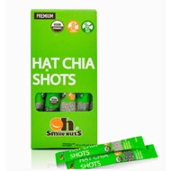 Oh Smile Nuts Organic Shots chia Seeds box of 10 packs x 8g