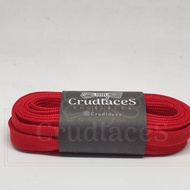 MERAH Red Flat shoelaces - Aglets Metal Crudlaces