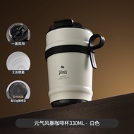 แก้วกาแฟพกพา Bincoo เซรามิกด้านใน สแตนเลส 316 เก็บความร้อน-เย็น ขวดน้ำผู้ชาย ผู้หญิง กระบอกสูญญากาศส