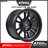 (1PC) KONIG HT1 MATTE BLACK 18X9J ET0 6X139.7 SPORTRIM SPORTRIMS RIM RIMS WHEEL WHEELS
