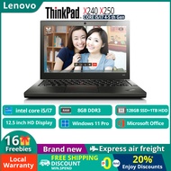 Lenovo ThinkPad X240 X250 laptop - Ultrabook 12.5" / Intel Core i5 i7 4th Gen / 8GB RAM / 128GB SSD+500G 1TB HDD / BrandNew Original Laptop / Windows11Pro&amp;office / HDCam WiFi Bluetooth