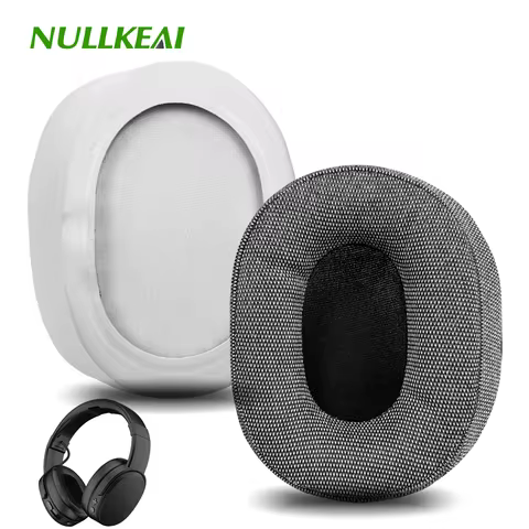 Nullkeai Replacement Ear Cushion for Skullcandy Crusher Headphone Earpads Mesh Sleeve Pad Earmuffs