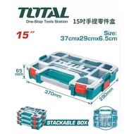 TOTAL 15 inch Portable Parts Box Tool Box Parts Box Tool Box Storage Box Better Use than Milwaukee M