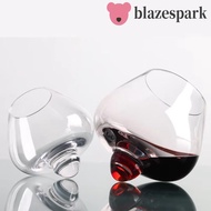 BLAZESPARK Irregular   Glass, Rotating Tumbler Cognac Glasses Cup, Creative European Style Transpare