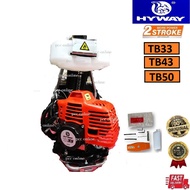 HWWAY TB33|TB43|TB50 BACKPACK GASOLINE GRASS CUTTER / BRUSH CUTTER /MESIN RUMPUT (2 STROKE)